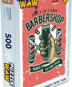 PuzzleWow Puzzel Mancave - Scheerapparaat - Retro - Hand - Legpuzzel - Puzzel 500 Stukjes - Sinterklaas Cadeautjes - Sinterklaas Voor Grote Kinderen