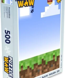 PuzzleWow Puzzel Gaming - Pixel - Gamen - Gras - Minecraft - Legpuzzel - Puzzel 500 Stukjes - Sinterklaas Cadeautjes - Sinterklaas Voor Grote Kinderen