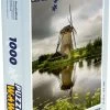 PuzzleWow Puzzel Donkere Wolken Boven Een Windmolen In Kinderdijk - Legpuzzel - Puzzel 1000 Stukjes Volwassenen - Sinterklaas Cadeautjes - Sinterklaas Voor Grote Kinderen