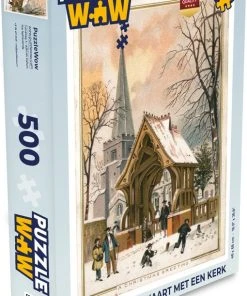 PuzzleWow Puzzel Kerst - Winter - Retro - Legpuzzel - Puzzel 500 Stukjes - Kerst - Cadeau - Kerstcadeau Voor Mannen, Vrouwen En Kinderen - Sinterklaas Cadeautjes - Sinterklaas Voor Grote Kinderen