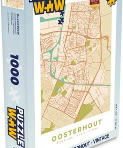 PuzzleWow Puzzel Kaart - Oosterhout - Vintage - Legpuzzel - Puzzel 1000 Stukjes Volwassenen - Sinterklaas Cadeautjes - Sinterklaas Voor Grote Kinderen