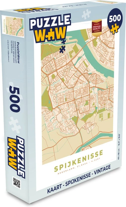 PuzzleWow Puzzel Kaart - Spijkenisse - Vintage - Legpuzzel - Puzzel 500 Stukjes - Sinterklaas Cadeautjes - Sinterklaas Voor Grote Kinderen 1 PuzzleWow Puzzel Kaart - Spijkenisse - Vintage - Legpuzzel - Puzzel 500 Stukjes - Sinterklaas Cadeautjes - Sinterklaas Voor Grote Kinderen