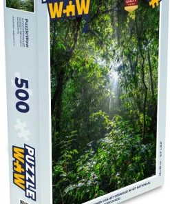 PuzzleWow Puzzel Zon Breekt Door De Bomen Van Het Oerwoud In Het Nationaal Park Corcovado - Legpuzzel - Puzzel 500 Stukjes - Sinterklaas Cadeautjes - Sinterklaas Voor Grote Kinderen