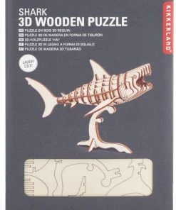 Kikkerland 3D Puzzel Van Hout - In De Vorm Van Een Haai - Schoencadeautjes Sinterklaas