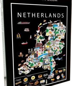 Puzzel Van Nederland | 1000 Stukjes | 68x48 Cm | Familiepuzzel | Jigsaw | Legpuzzel | Maison Maps