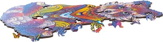 UNIDRAGON Houten Puzzel Dier - Uitstralende Wasbeer - 196 Stukjes - Medium 24x32 Cm 12 UNIDRAGON Houten Puzzel Dier - Uitstralende Wasbeer - 196 Stukjes - Medium 24x32 Cm - Afbeelding 12