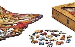 UNIDRAGON Houten Puzzel Dier - Vurige Vos - 308 Stukjes - King Size 27x40 Cm -Goedkope puzzels winkel 550x156