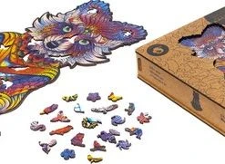 UNIDRAGON Houten Puzzel Dier - Uitstralende Wasbeer - 281 Stukjes - King Size 30x40 Cm -Goedkope puzzels winkel 550x181