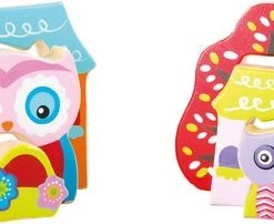 Small Foot Company 3D Uilen Puzzel - Set Van 2 - Houten Speelgoed Vanaf 1 Jaar
