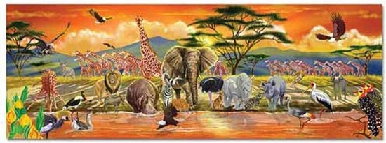 Melissa & Doug Mega Puzzel Safari 100 Stukjes 2 Melissa & Doug Mega Puzzel Safari 100 Stukjes - Afbeelding 2