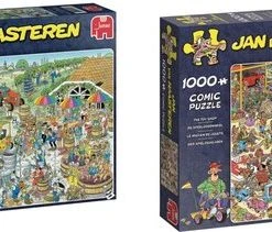 Jan Van Haasteren - Puzzelset - De Wijnmakerij 3000 Stukjes & Speelgoedwinkel 1000 Stukjes