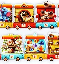 Puzzlika Puzzel - Dieren Trein - 10x 2 Stukjes 7 Puzzlika Puzzel - Dieren Trein - 10x 2 Stukjes -Goedkope puzzels winkel 550x267