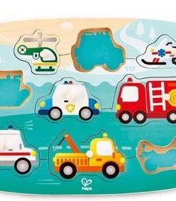 Hape - Knoppuzzel Hulpdiensten - Puzzels - Stad -