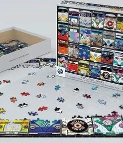 Eurographics Puzzle - VW Cool Faces / Collage VW T1 - 1000 Stukjes -Goedkope puzzels winkel 550x287 1