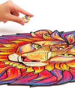 UNIDRAGON Houten Puzzel Dier - Mysterieuze Leeuw - 700 Stukjes - Royal Size 42x54 Cm -Goedkope puzzels winkel 550x292