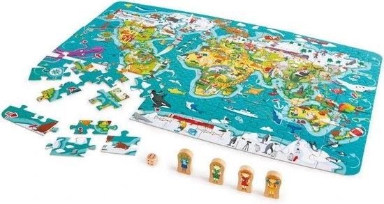 Hape 2-in-1 World Tour Puzzle And Game 1 Hape 2-in-1 World Tour Puzzle And Game
