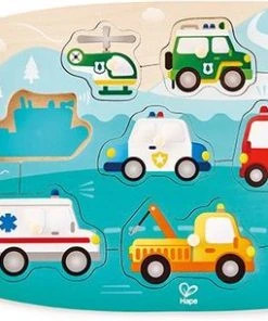 Hape - Knoppuzzel Hulpdiensten - Puzzels - Stad - -Goedkope puzzels winkel 550x305 1