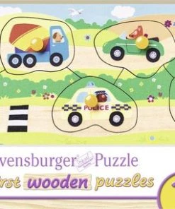Ravensburger Houten Puzzel Voertuigen - 5 Stukjes