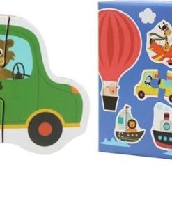 Treehole Verkeerspuzzels - 23 Puzzels Van 2 Stukjes - Vanaf 4 Jaar