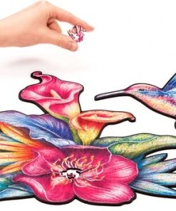 UNIDRAGON Houten Puzzel Dier - Ongrijpbare Kolibri - 300 Stukjes - King Size 48x37 Cm -Goedkope puzzels winkel 550x351 2