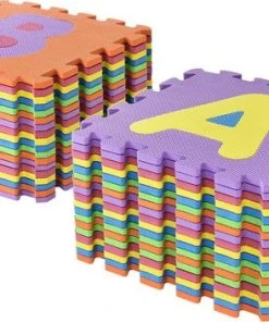 Merkloos Kinderpuzzelmat - Kim - 36-delig - Bestaande Uit Letters & Cijfers -Goedkope puzzels winkel 550x352 1