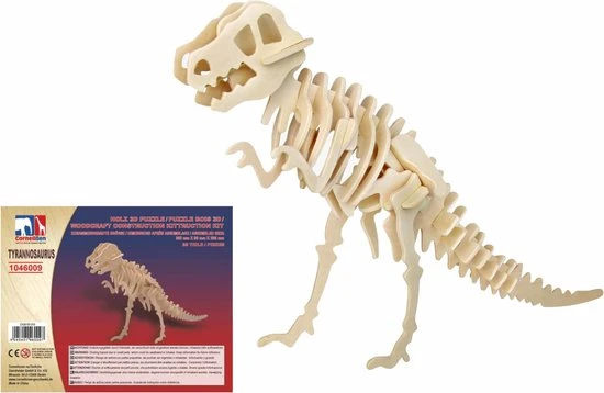 Merkloos Houten Dieren 3D Puzzel T-rex Dinosaurus - Speelgoed Bouwpakket 38,2 X 9 X 28,5 Cm 1 Merkloos Houten Dieren 3D Puzzel T-rex Dinosaurus - Speelgoed Bouwpakket 38,2 X 9 X 28,5 Cm