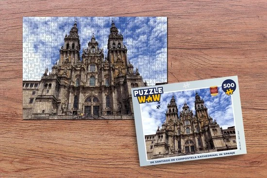 PuzzleWow Puzzel De Santiago De Compostela Kathedraal In Spanje - Legpuzzel - Puzzel 500 Stukjes - Sinterklaas Cadeautjes - Sinterklaas Voor Grote Kinderen 2 PuzzleWow Puzzel De Santiago De Compostela Kathedraal In Spanje - Legpuzzel - Puzzel 500 Stukjes - Sinterklaas Cadeautjes - Sinterklaas Voor Grote Kinderen - Afbeelding 2