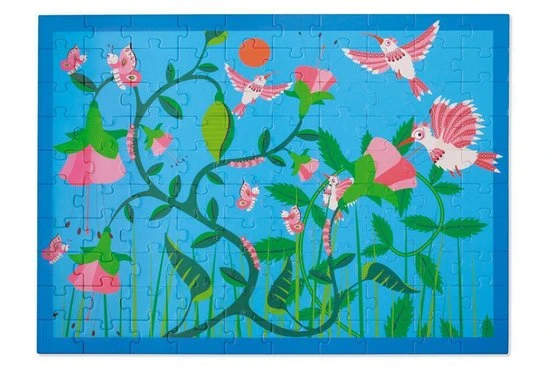 DAM Scratch Puzzel 100pcs: KOLIBRIES 60x43.5cm, In Doos Diam.26xH10cm, 5+ 2 DAM Scratch Puzzel 100pcs: KOLIBRIES 60x43.5cm, In Doos Diam.26xH10cm, 5+ - Afbeelding 2