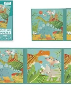 Scratch Magnetische Puzzel Dino - 40-delig - 2 Puzzels - Puzzelboek