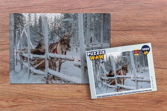 PuzzleWow Puzzel Een Rendier In Het Dorp Van De Kerstman In Finland - Legpuzzel - Puzzel 1000 Stukjes Volwassenen - Kerst - Cadeau - Kerstcadeau Voor Mannen, Vrouwen En Kinderen - Sinterklaas Cadeautjes - Sinterklaas Voor Grote Kinderen 2 PuzzleWow Puzzel Een Rendier In Het Dorp Van De Kerstman In Finland - Legpuzzel - Puzzel 1000 Stukjes Volwassenen - Kerst - Cadeau - Kerstcadeau Voor Mannen, Vrouwen En Kinderen - Sinterklaas Cadeautjes - Sinterklaas Voor Grote Kinderen - Afbeelding 2
