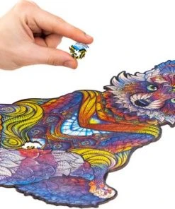 UNIDRAGON Houten Puzzel Dier - Uitstralende Wasbeer - 281 Stukjes - King Size 30x40 Cm -Goedkope puzzels winkel 550x366 58