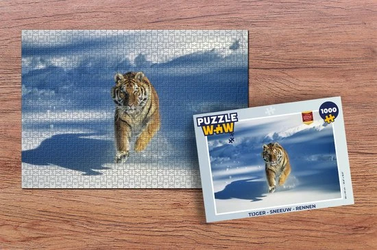 PuzzleWow Puzzel Tijger - Sneeuw - Rennen - Legpuzzel - Puzzel 1000 Stukjes Volwassenen - Sinterklaas Cadeautjes - Sinterklaas Voor Grote Kinderen 2 PuzzleWow Puzzel Tijger - Sneeuw - Rennen - Legpuzzel - Puzzel 1000 Stukjes Volwassenen - Sinterklaas Cadeautjes - Sinterklaas Voor Grote Kinderen - Afbeelding 2