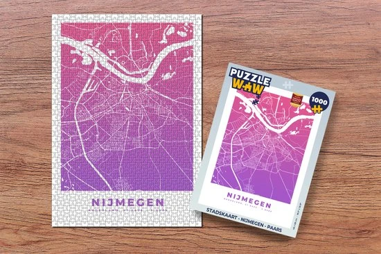 PuzzleWow Puzzel Stadskaart - Nijmegen - Paars - Legpuzzel - Puzzel 1000 Stukjes Volwassenen - Plattegrond - Sinterklaas Cadeautjes - Sinterklaas Voor Grote Kinderen 2 PuzzleWow Puzzel Stadskaart - Nijmegen - Paars - Legpuzzel - Puzzel 1000 Stukjes Volwassenen - Plattegrond - Sinterklaas Cadeautjes - Sinterklaas Voor Grote Kinderen - Afbeelding 2