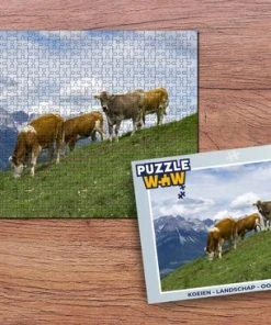 PuzzleWow Puzzel Koeien - Landschap - Oostenrijk - Legpuzzel - Puzzel 500 Stukjes - Sinterklaas Cadeautjes - Sinterklaas Voor Grote Kinderen