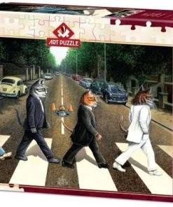 Art Puzzle Cat Road Puzzle, (1000 Stukjes, Kunst Puzzel)