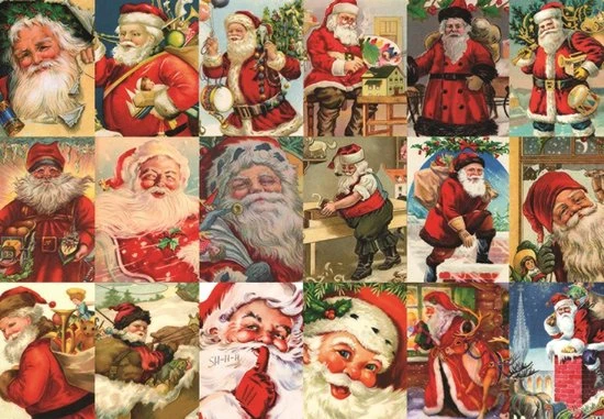 Jumbo Premium Collection Puzzel Vintage Santa's - Legpuzzel - 2000 Stukjes 3 Jumbo Premium Collection Puzzel Vintage Santa's - Legpuzzel - 2000 Stukjes - Afbeelding 3