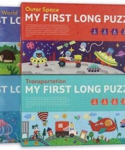 MiDeer Pinwheel Hoge Kwaliteit Mijn Eerste Lange Puzzel 94*21CM 30 Extra Grote En Dikke Stuks - Ruimte: Ruimteschip + Raket + Constellatie + Satelliet - Vloer Puzzel Voor 2 Jaar+ - Vloer Puzzel Voor Peuter Vanaf 2 Jaar -Goedkope puzzels winkel 550x383 3