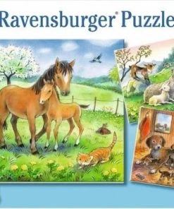 Ravensburger Puzzel Knuffeltijd - 3x49 Stukjes - Kinderpuzzel -Goedkope puzzels winkel 550x383 9