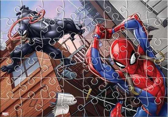 Luna Kleurpuzzel 2-in-1 Spider-man Junior 50 X 35 Cm 4-delig 2 Luna Kleurpuzzel 2-in-1 Spider-man Junior 50 X 35 Cm 4-delig - Afbeelding 2