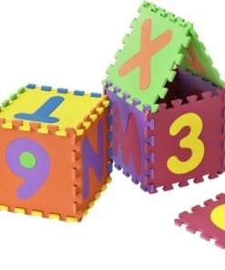 Merkloos Kinderpuzzelmat - Kim - 36-delig - Bestaande Uit Letters & Cijfers -Goedkope puzzels winkel 550x388 4