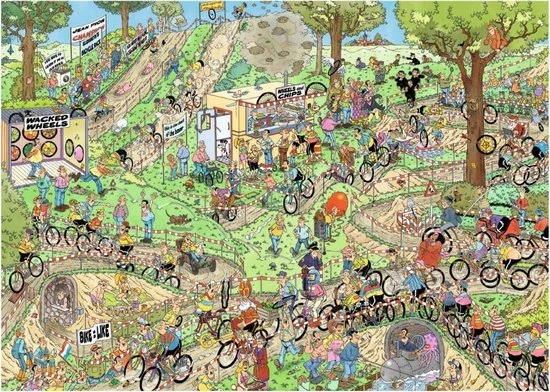 Merkloos Jan Van Haasteren - Veldrijden & Nijntje & Kunstmarkt - Alle 1000 Stukjes 3 Merkloos Jan Van Haasteren - Veldrijden & Nijntje & Kunstmarkt - Alle 1000 Stukjes - Afbeelding 3