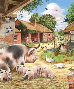House Of Puzzles Poppy's Piglets Puzzel 500 Stukjes XL