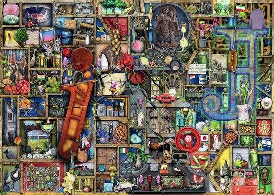Ravensburger Puzzel Colin Thompson Awesome Alphabet I And J - Legpuzzel - 1000 Stukjes 2 Ravensburger Puzzel Colin Thompson Awesome Alphabet I And J - Legpuzzel - 1000 Stukjes - Afbeelding 2