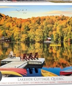 Eurographics Puzzel - Lakeside Cottage Quebec - (1000) -Goedkope puzzels winkel 550x395 8