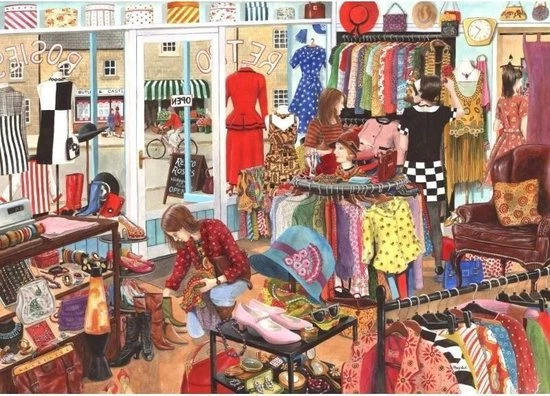 House Of Puzzles Retro Rosie's Puzzel 1000 Stukjes 1 House Of Puzzles Retro Rosie's Puzzel 1000 Stukjes