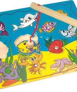 Bino Magneetpuzzel Aquarium Junior 30 Cm Blauw/geel 11-delig