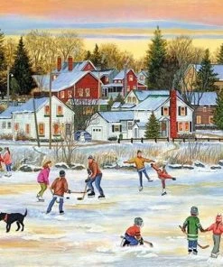 Eurographics Puzzel Evening Skating - Patricia Bourque - 1000 Stukjes 5 Eurographics Puzzel Evening Skating - Patricia Bourque - 1000 Stukjes -Goedkope puzzels winkel 550x400 5