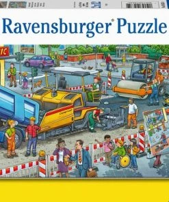 Ravensburger Puzzel Werk Aan De Weg - Twee Puzzels - 12 Stukjes - Kinderpuzzel