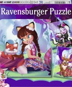 Ravensburger Puzzel Enchantimals World - 3x49 Stukjes - Kinderpuzzel