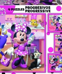 Educa 4 Puzzels Van De Minnie Mouse - 6, 9, 12 En 16 Stukjes